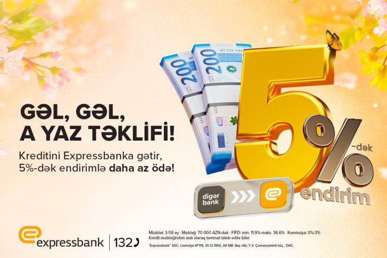 Bu kredit “gəl-gəl” deyir! –  Expressbank-dan təklif