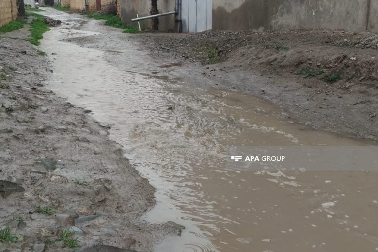 Gəncəyə yağan yağış ciddi fəsadlar törədib