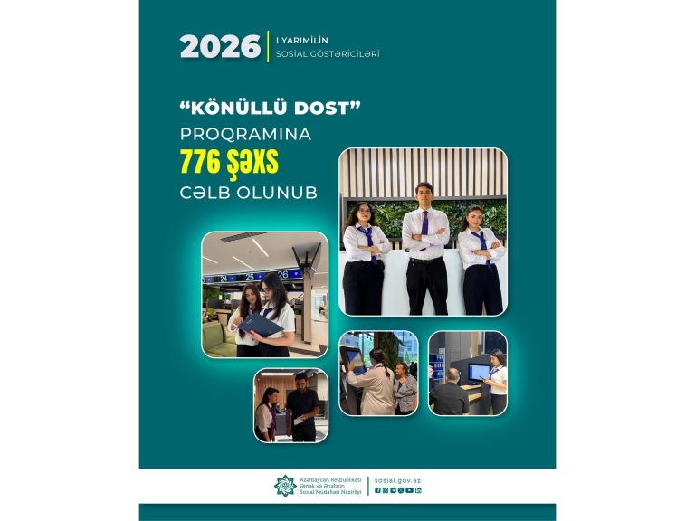 Yanvar-iyun aylarında “Könüllü DOST” proqramına 776 şəxs cəlb olunub